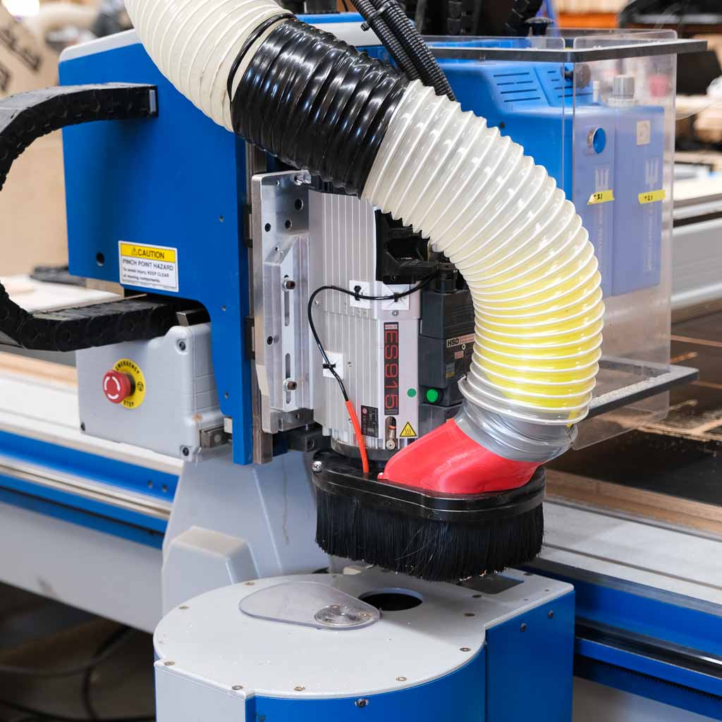 Detail of a CNC router